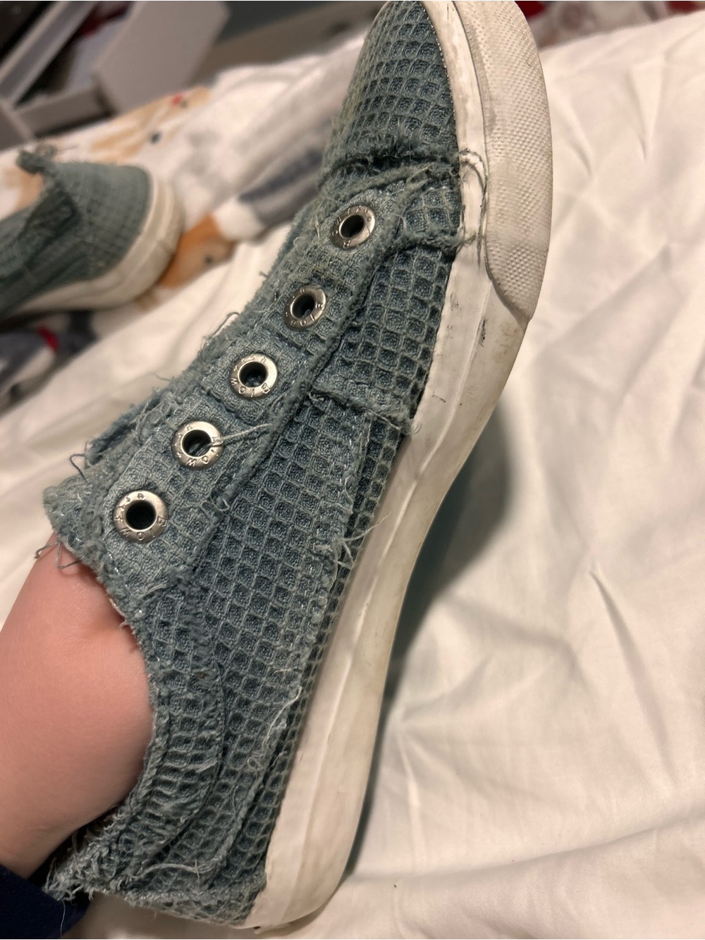 Cute blue blowfish shoes